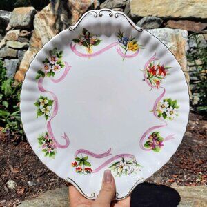 Royal Albert BONE CHINA Our Emblems Dear PATTERN CANADIAN PROVINCES CAKE PLATE